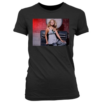 Ashley Tisdale Women's Junior Cut Crewneck T-Shirt