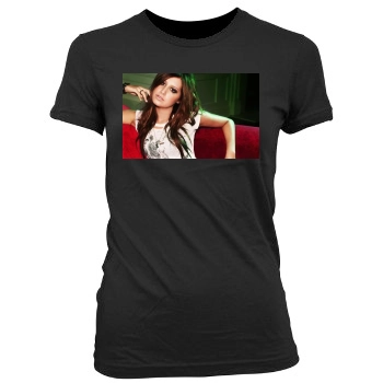 Ashley Tisdale Women's Junior Cut Crewneck T-Shirt