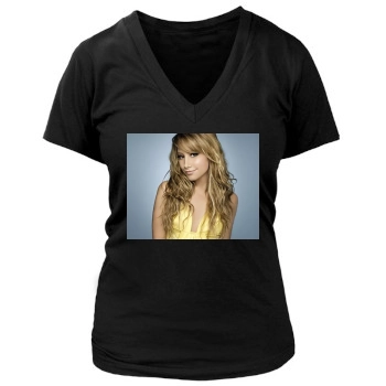 Ashley Tisdale Women's Deep V-Neck TShirt