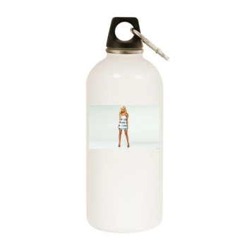 Ashley Tisdale White Water Bottle With Carabiner