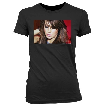 Ashley Tisdale Women's Junior Cut Crewneck T-Shirt