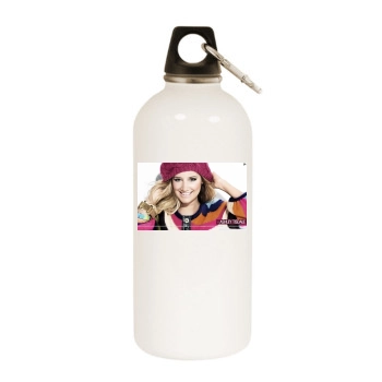 Ashley Tisdale White Water Bottle With Carabiner