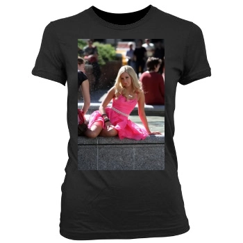 Ashley Tisdale Women's Junior Cut Crewneck T-Shirt