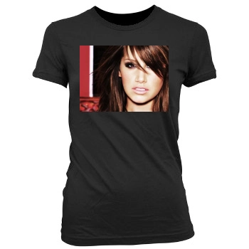 Ashley Tisdale Women's Junior Cut Crewneck T-Shirt