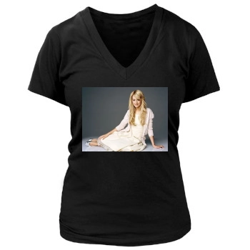 Ashley Tisdale Women's Deep V-Neck TShirt