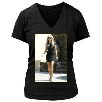 Ashley Tisdale Women's Deep V-Neck TShirt