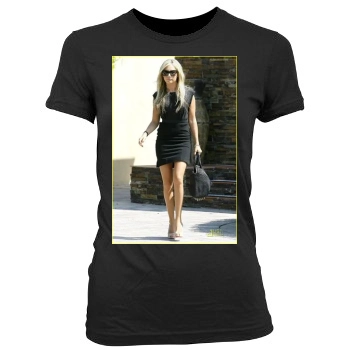 Ashley Tisdale Women's Junior Cut Crewneck T-Shirt