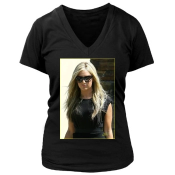 Ashley Tisdale Women's Deep V-Neck TShirt