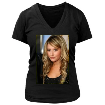 Ashley Tisdale Women's Deep V-Neck TShirt