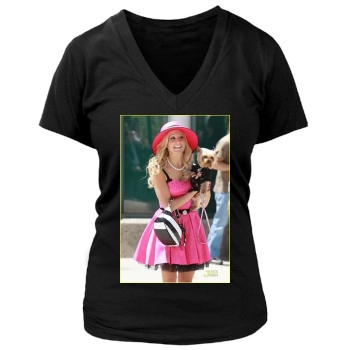 Ashley Tisdale Women's Deep V-Neck TShirt