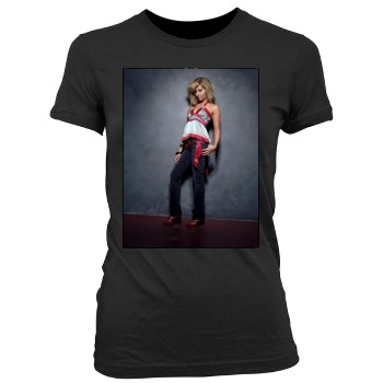 Ashley Tisdale Women's Junior Cut Crewneck T-Shirt