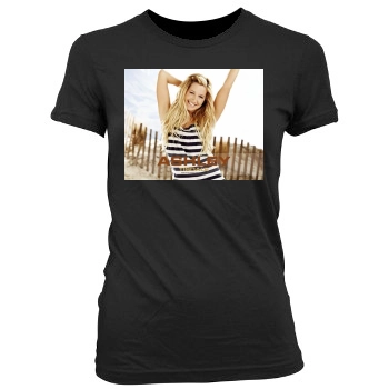 Ashley Tisdale Women's Junior Cut Crewneck T-Shirt