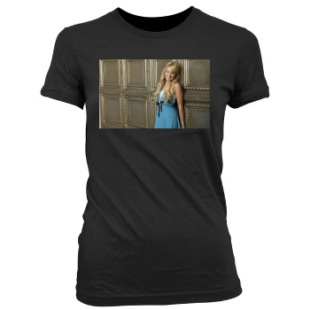 Ashley Tisdale Women's Junior Cut Crewneck T-Shirt