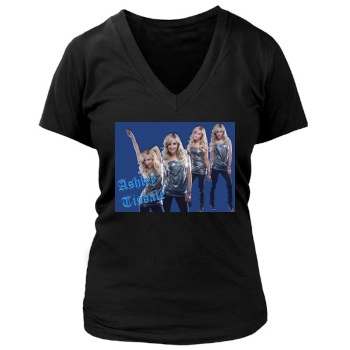 Ashley Tisdale Women's Deep V-Neck TShirt