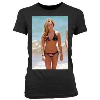 Ashley Tisdale Women's Junior Cut Crewneck T-Shirt