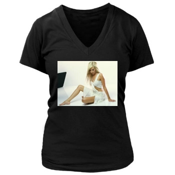 Ashley Tisdale Women's Deep V-Neck TShirt