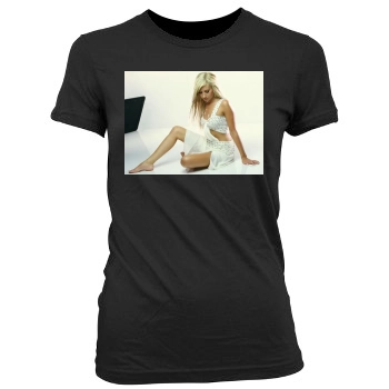 Ashley Tisdale Women's Junior Cut Crewneck T-Shirt