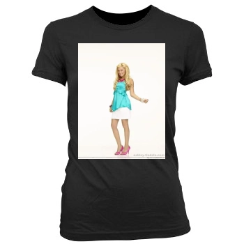 Ashley Tisdale Women's Junior Cut Crewneck T-Shirt