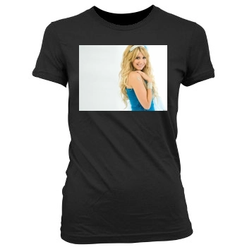 Ashley Tisdale Women's Junior Cut Crewneck T-Shirt