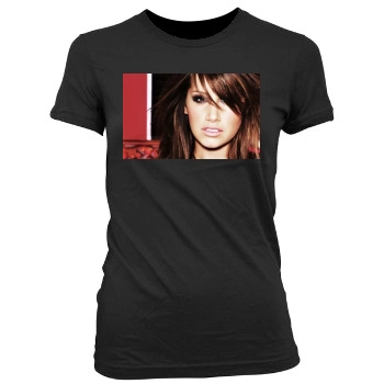 Ashley Tisdale Women's Junior Cut Crewneck T-Shirt