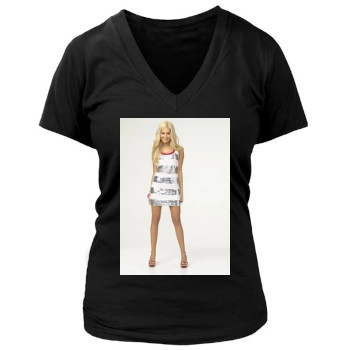 Ashley Tisdale Women's Deep V-Neck TShirt