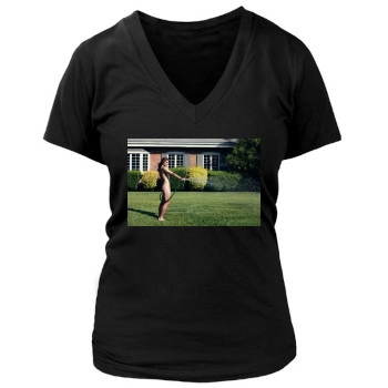 Hope Solo Women's Deep V-Neck TShirt