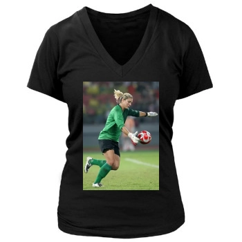 Hope Solo Women's Deep V-Neck TShirt