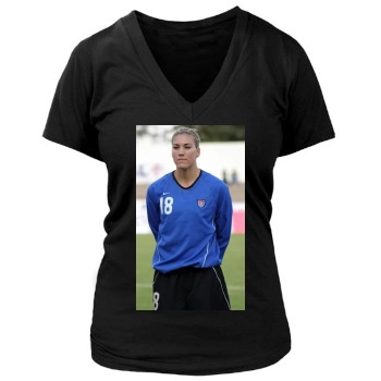 Hope Solo Women's Deep V-Neck TShirt