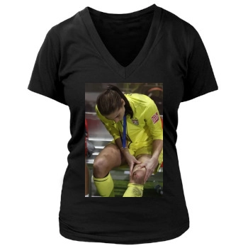 Hope Solo Women's Deep V-Neck TShirt