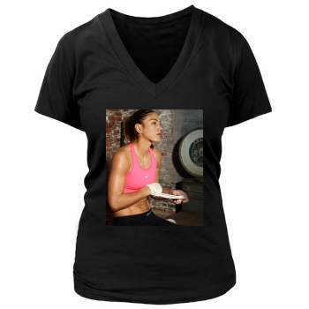 Hope Solo Women's Deep V-Neck TShirt