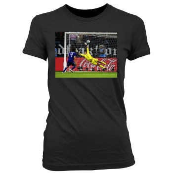 Hope Solo Women's Junior Cut Crewneck T-Shirt