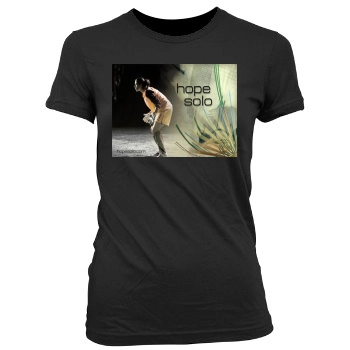 Hope Solo Women's Junior Cut Crewneck T-Shirt