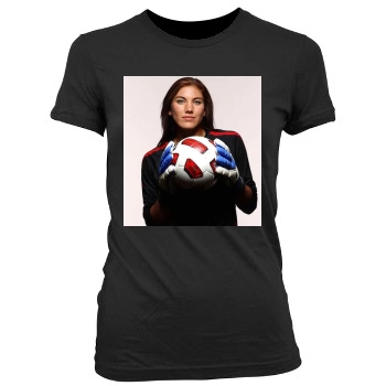 Hope Solo Women's Junior Cut Crewneck T-Shirt