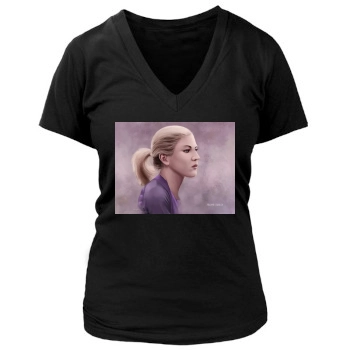 Hope Solo Women's Deep V-Neck TShirt