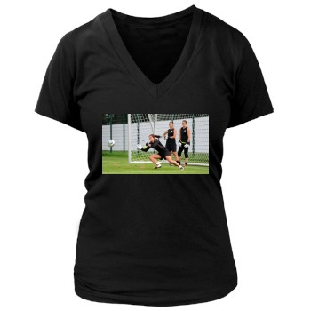 Hope Solo Women's Deep V-Neck TShirt