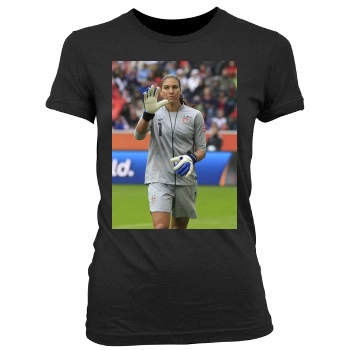 Hope Solo Women's Junior Cut Crewneck T-Shirt