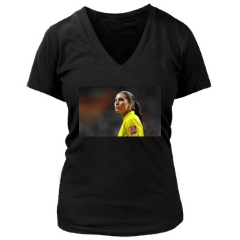 Hope Solo Women's Deep V-Neck TShirt