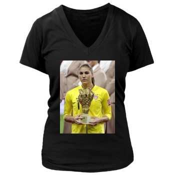 Hope Solo Women's Deep V-Neck TShirt