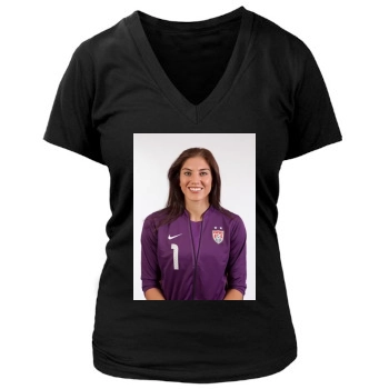 Hope Solo Women's Deep V-Neck TShirt