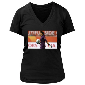 Hope Solo Women's Deep V-Neck TShirt