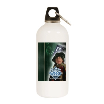 Tom Baker White Water Bottle With Carabiner