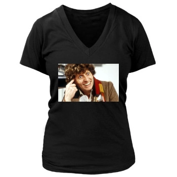 Tom Baker Women's Deep V-Neck TShirt