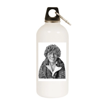 Tom Baker White Water Bottle With Carabiner