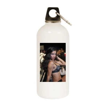 Adriana Lima White Water Bottle With Carabiner