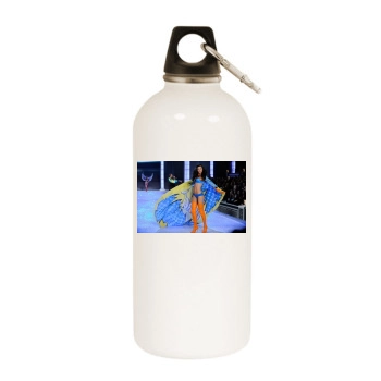 Adriana Lima White Water Bottle With Carabiner