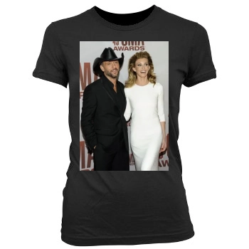 Faith Hill Women's Junior Cut Crewneck T-Shirt