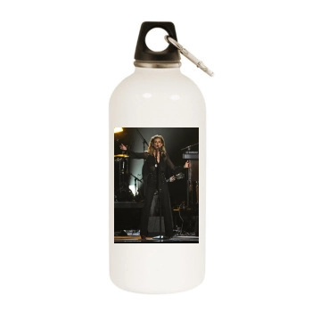 Faith Hill White Water Bottle With Carabiner