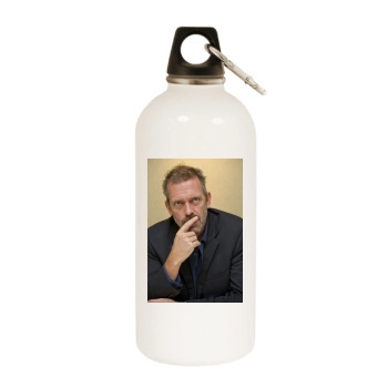 Hugh Laurie White Water Bottle With Carabiner