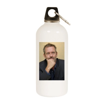 Hugh Laurie White Water Bottle With Carabiner