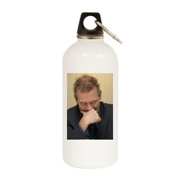 Hugh Laurie White Water Bottle With Carabiner